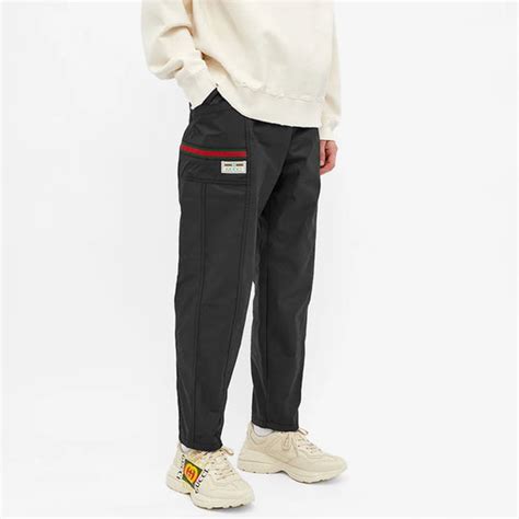 Men's GUCCI Label Black Long Pants/Trousers 604171